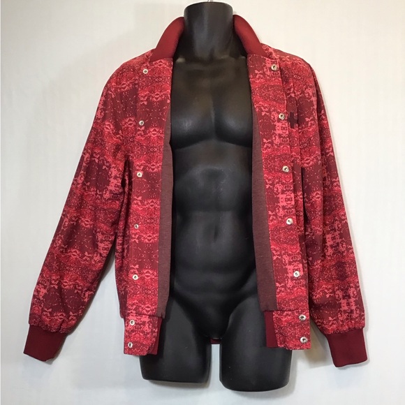 Pink Dolphin Mens Retro Lettermans Jacket Size L Varsity Bomber Streetwear Camo - Picture 2 of 13